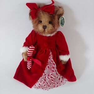 Festive Teddy Bear in Red Dress